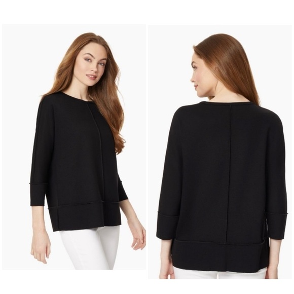 Jones New York Tops - Jones New York Tunic Top Women’s S Relaxed Fit Seamed Ruffle Front Dolman Chic